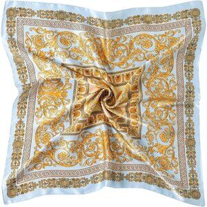 Women Light Paisley Headscarf Satin Bandana Pattern Polyester Breathable Scarves